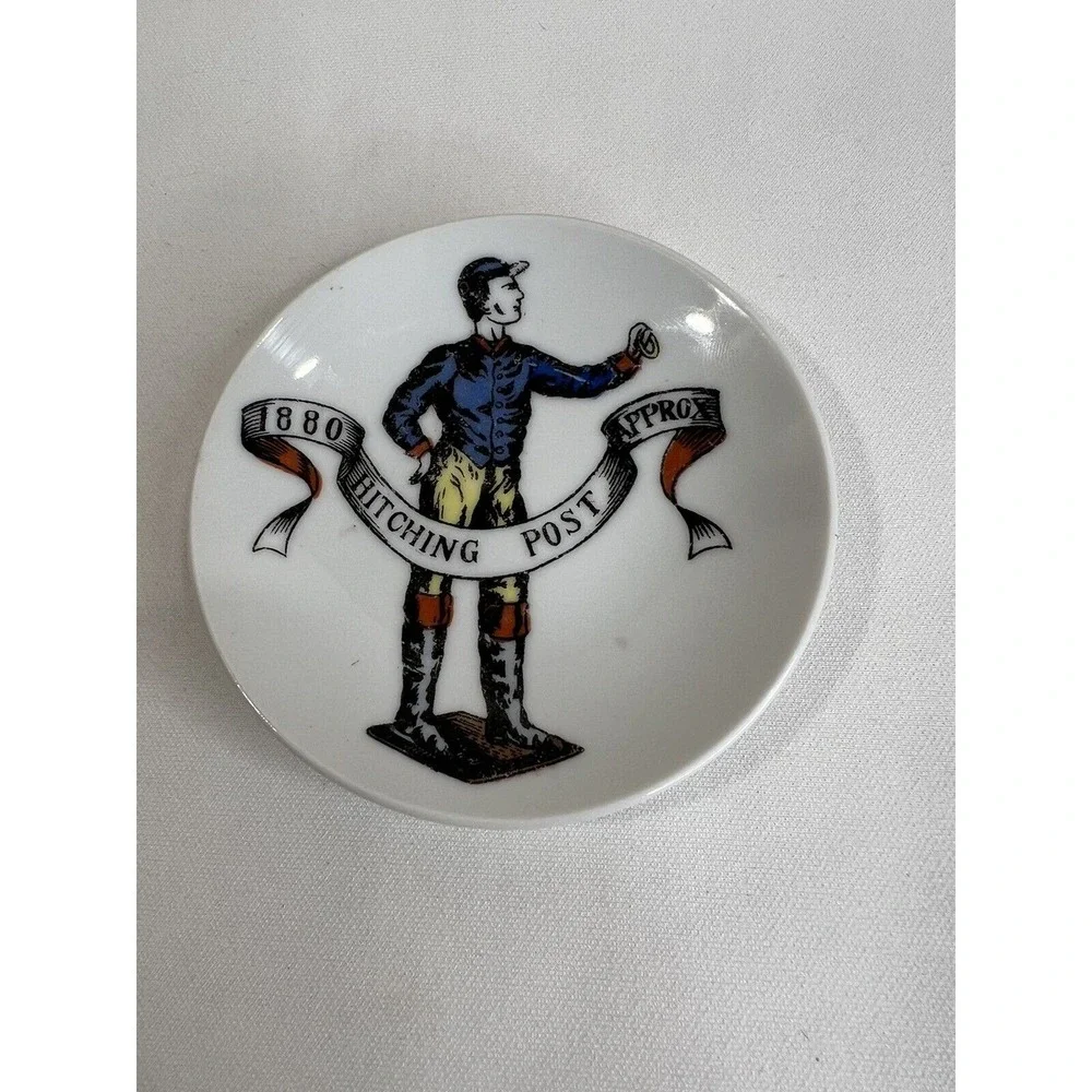 Vintage‎ Lipper Mann Trinket Dish 4 Inch Hitching Post Western Decor Collectible